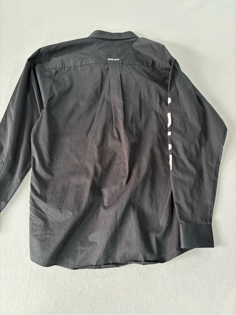 Ariat Black Button-Down Long Sleeve Shirt with Branding M - Picture 12 of 12
